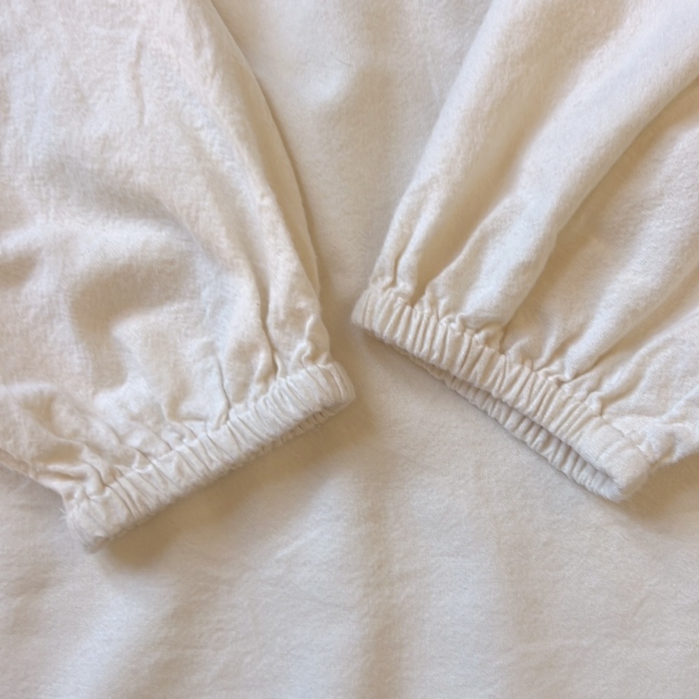 Madewell Embroidered Flannel Mockneck Top Size Small - Picture 12 of 14